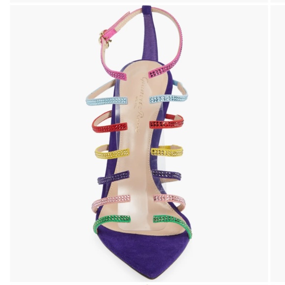 NIB $1475 Gianvito Rossi Crystal Embellished Sandal  in size 8 / 38! - Picture 5 of 8